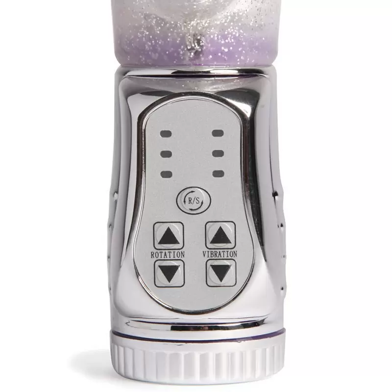 Высокотехнологичный вибромассажер Rotating G-Spot Rabbit с клиторальным стимулятором – прозрачный