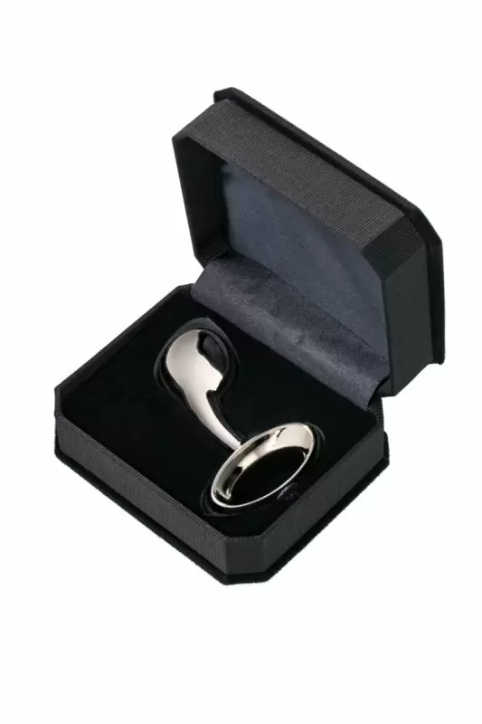 Металлический анальный стимулятор TOYFA с кристаллом цвета алмаза - серебристый