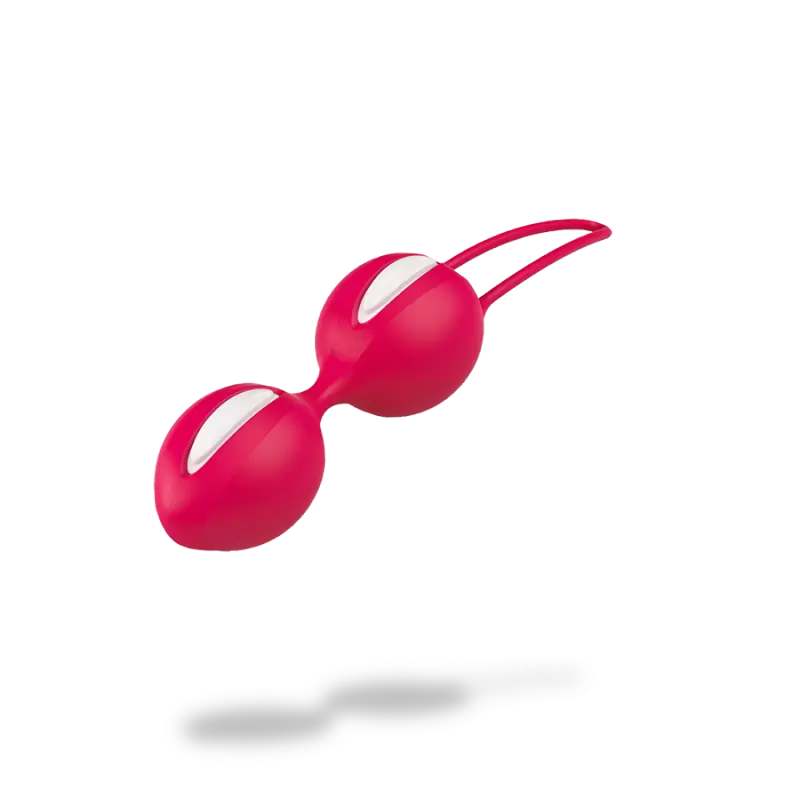 Вагинальные шарики Smartballs Duo с шариком внутри - красный с белым