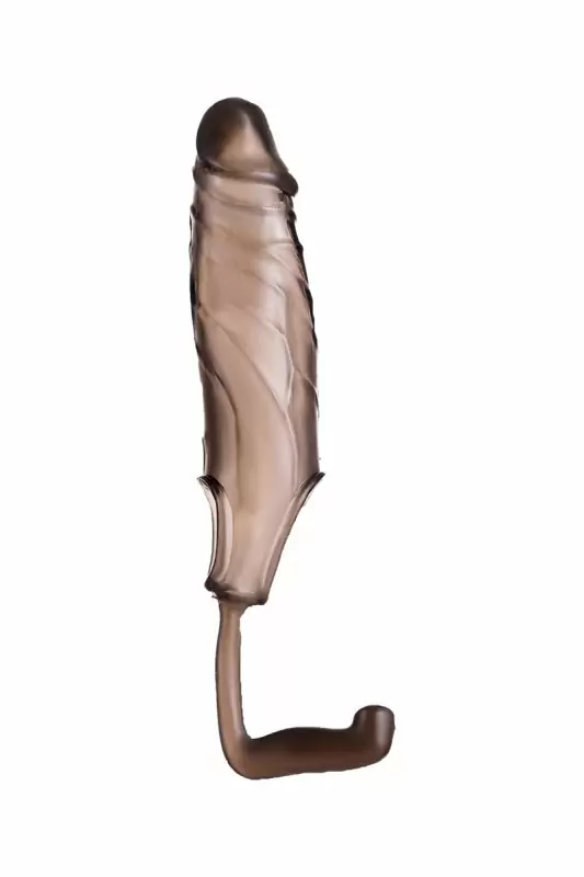 Увеличивающая насадка на пенис TOYFA XLover с дополнительным стимулятором – серый