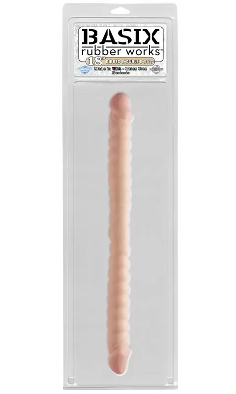 Фаллоимитатор двухголовый Basix Rubber Works 18
