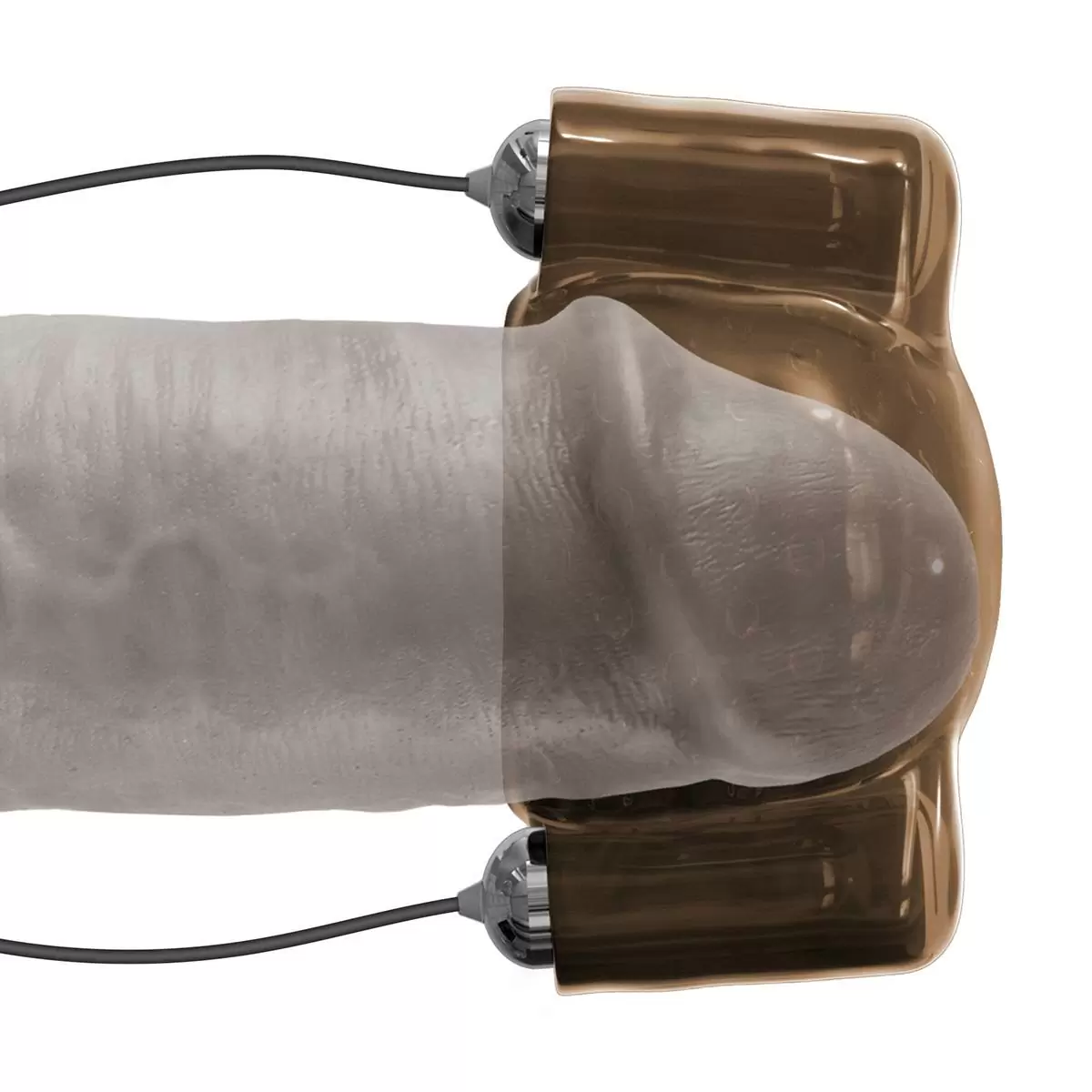 Виброкольцо-насадка для головки Pipedream с пультом, чёрный, две вибропули, TPR