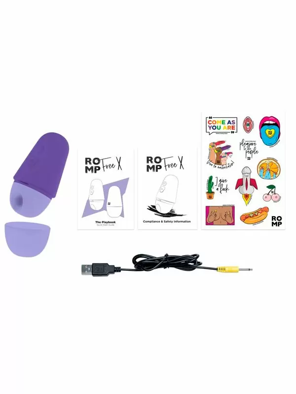 Бесконтактный стимулятор клитора Romp Free X, с технологией Pleasure Air, 9,5 см, фиолетовый