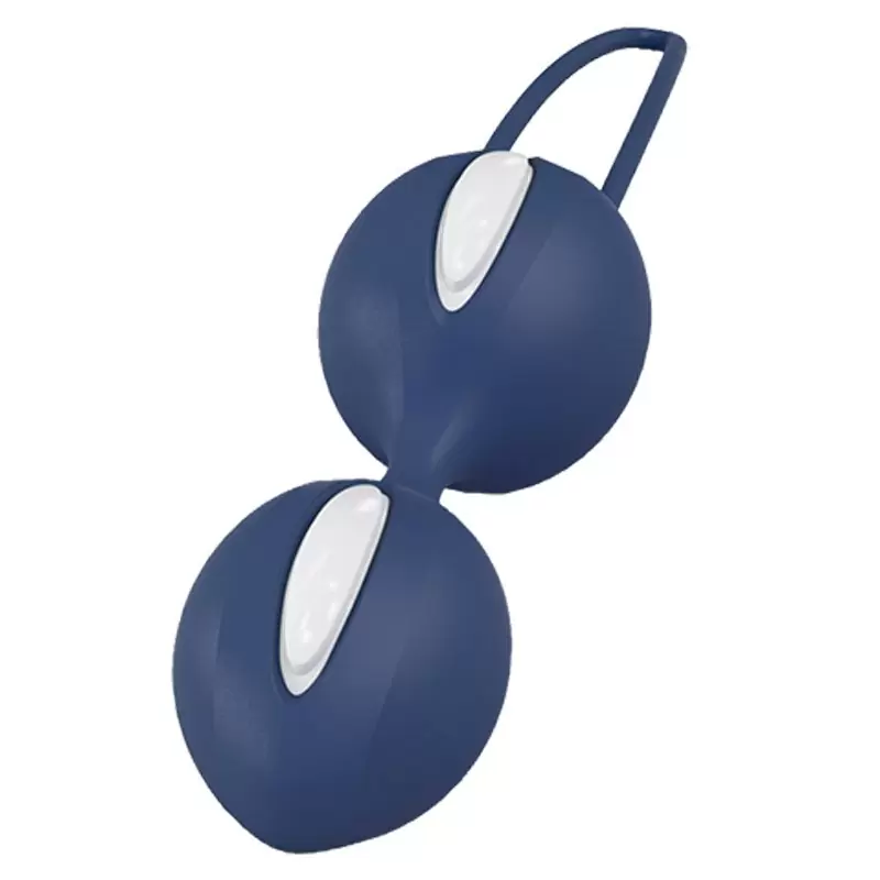 Вагинальные шарики Smartballs Duo с шариком внутри - синий