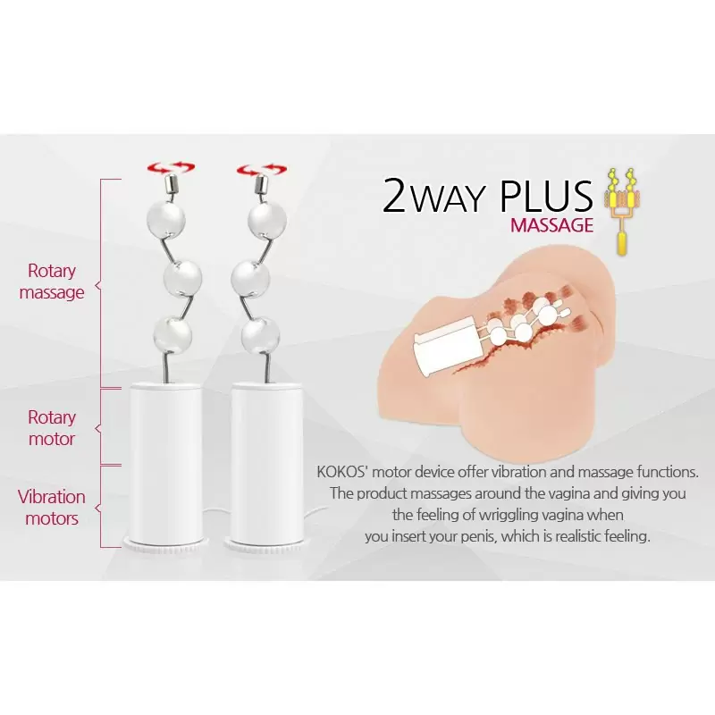 Полуторс-мастурбатор в позе догги-стайл Alice+ вагина и анус с вибрацией, ротацией и голосом – телесный