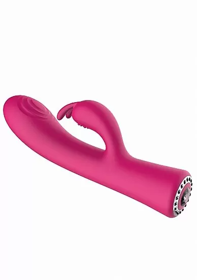 Вибратор-кролик Lux (розовый): 20 см, 10 режимов вибрации, 8500 оборотов/мин, АБС/силикон