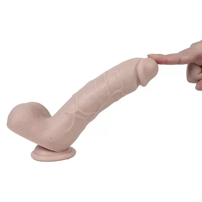 Реалистичный фаллоимитатор с мошонкой Real Man на присоске 21 х 4,5 см – телесный