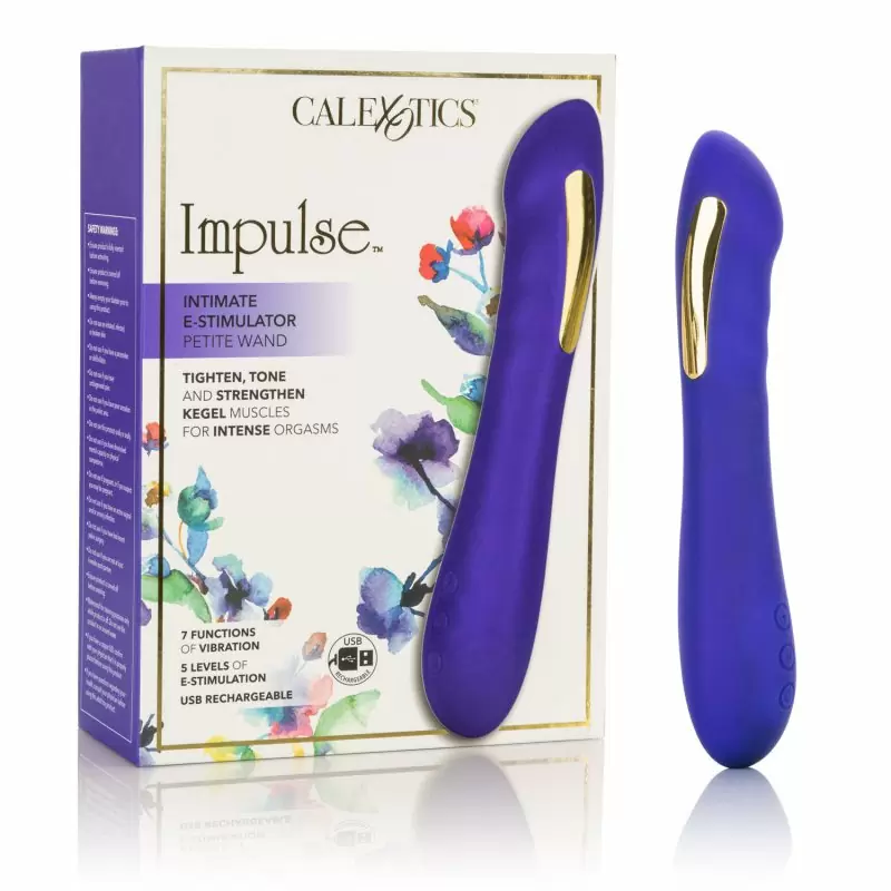 Изысканный вибратор с электростимуляцией Calexotics Impulse™ Intimate E-Stimulator Petite Wand - фиолетовый