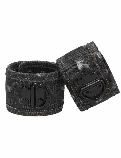 Джинсовые оковы Roughend Denim Style, 29 см, черный