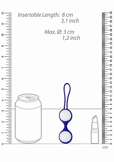 Вагинальные шарики Chrystalino Ben Wa (Medium) белые 