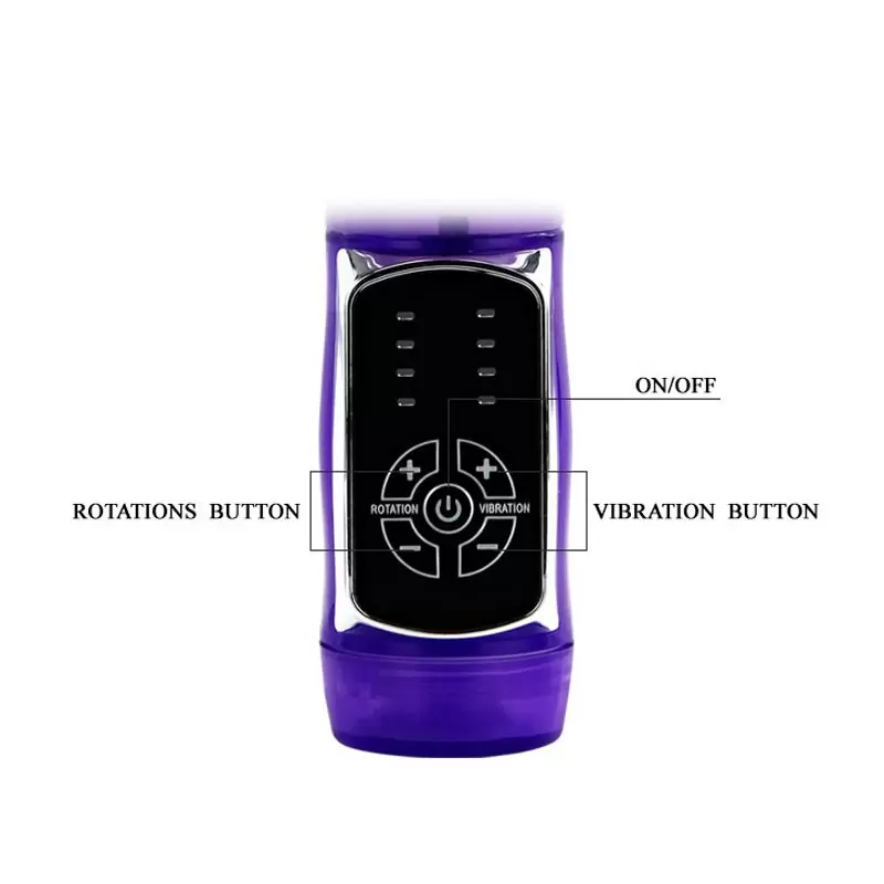 Ротатор Butterfly Prince с поступательными движениями и вибростимуляцией клитора – фиолетовый