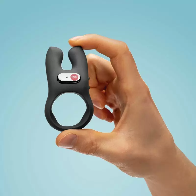Эрекционное виброкольцо Fun Factory NOS, 2 мотора, 4 скорости, черное