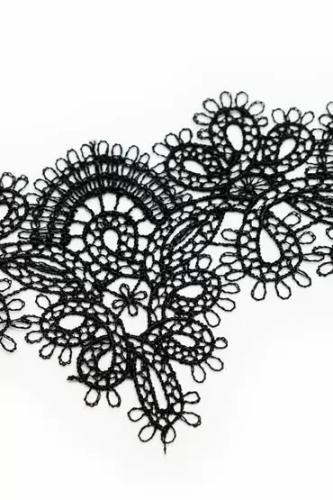 Черный кружевной браслет ручной работы Dolce Piccante Delicati pizzi - XS