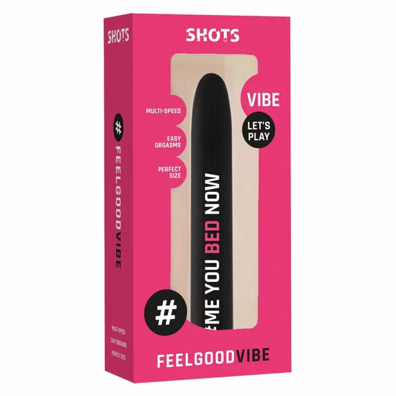 Классический вибратор Feelgood Vibe #Me.you.bed.now, черный