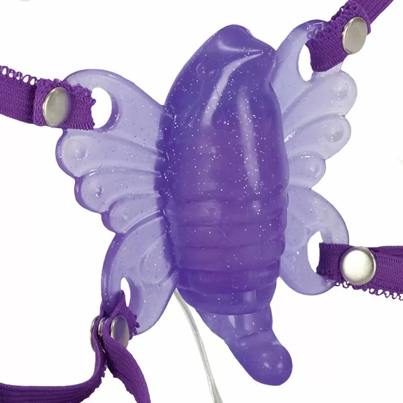 Стимулятор клитора на ремешках Venus Butterfly 2 с вибрацией – фиолетовый