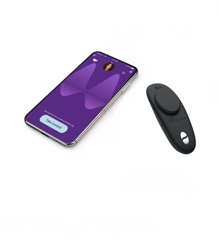 Инновационный вибратор в трусики Moxie by We-Vibe Black: 16.1 см, 10 режимов вибрации, силикон, синхронизация с моб.приложением
