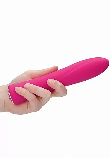 Классический вибратор Jewel (розовый): 19.5 см, 10 режимов вибрации, 8500 оборотов/мин, АБС/силикон