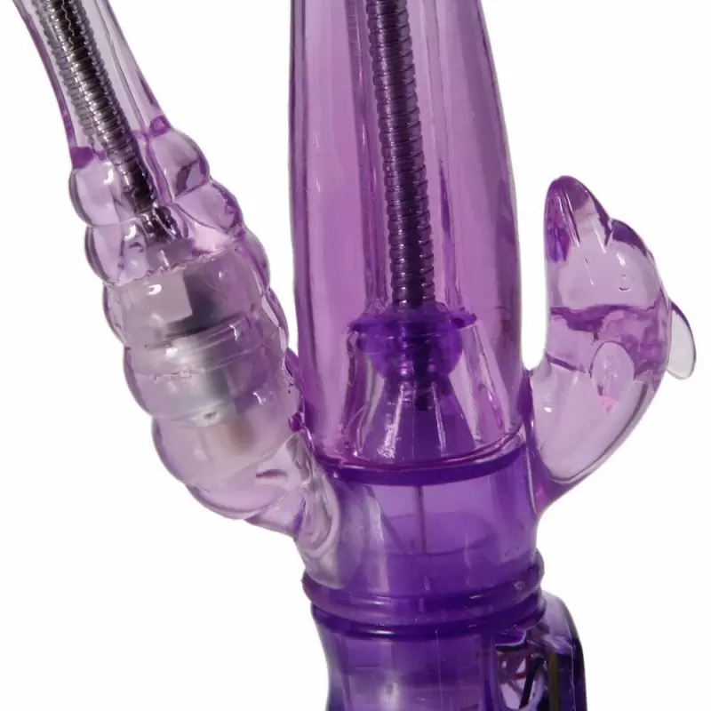 Гибкий вибратор с тройной стимуляцией Intimate Tease Double-Vibe – пурпурный 