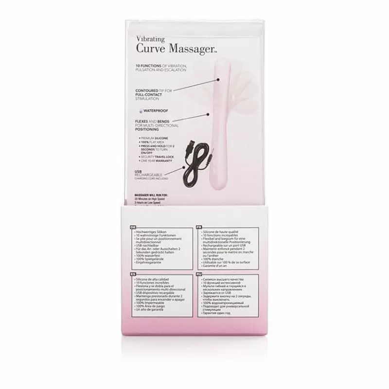 Гибкий вибромассажер Inspire Curve Massager – розовый