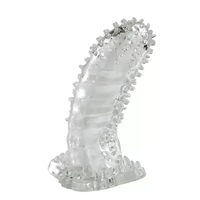 Насадка на пенис Brave Man со стимуляцией клитора и ануса – прозрачный