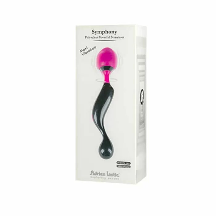 Многофункциональный вибромассажер Symphony - черный с розовым