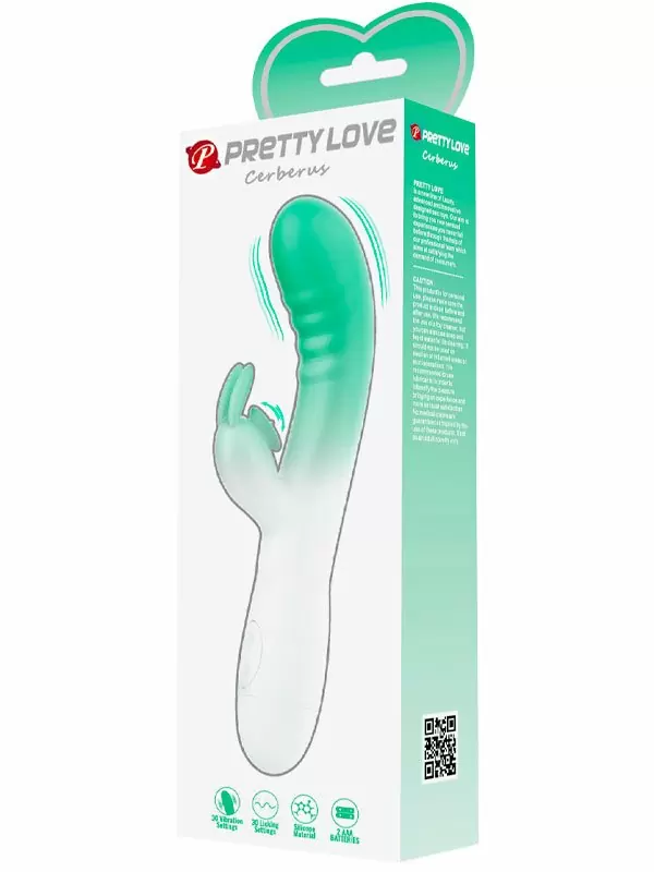 Вибратор-кролик Baile Cerberus, 30 режимов, со стимуляцией зоны G, 20,6 см