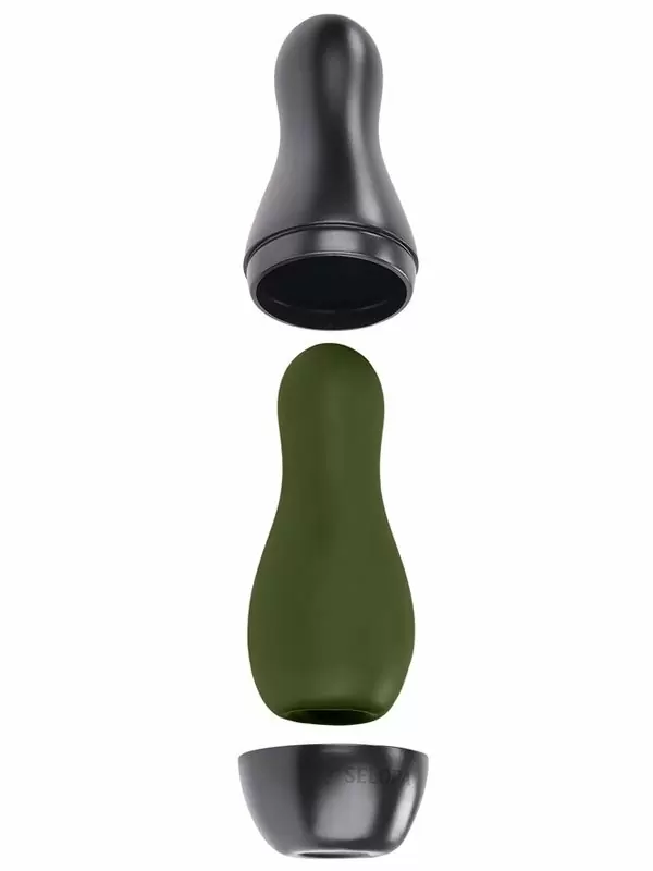 Мастурбатор Evolved Kingpin, в тубе, черный с зелёным