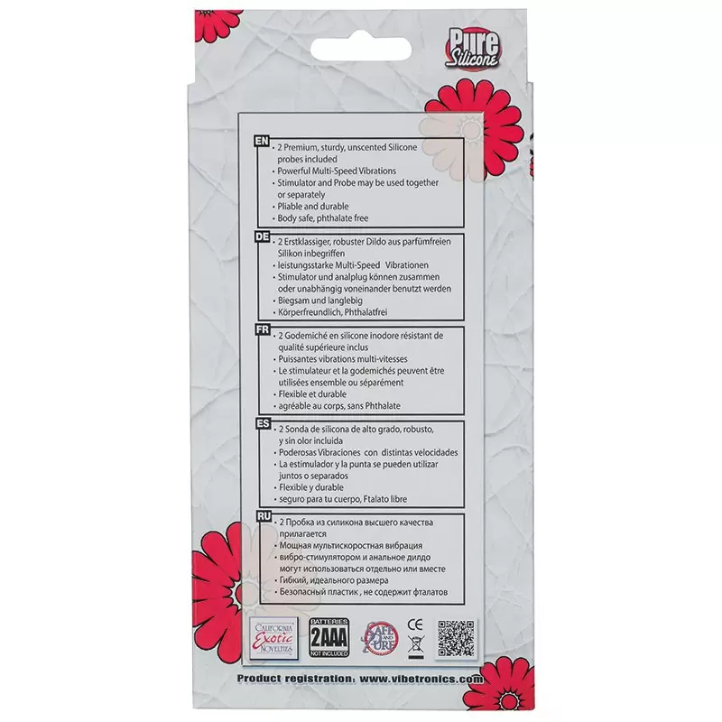 Набор анальных стимуляторов с вибрацией Booty Vibro Kit – черный