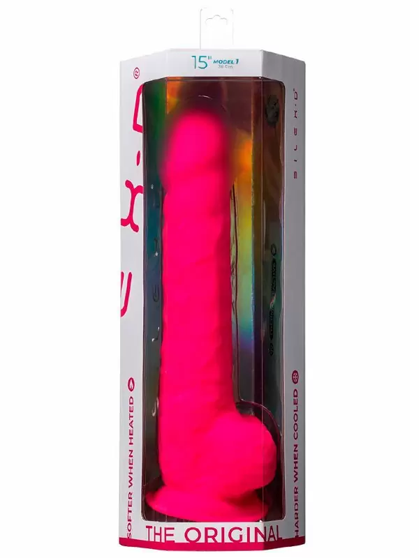 Реалистичный фаллоимитатор SILEXD Model 1, 38 см, силикон, розовый