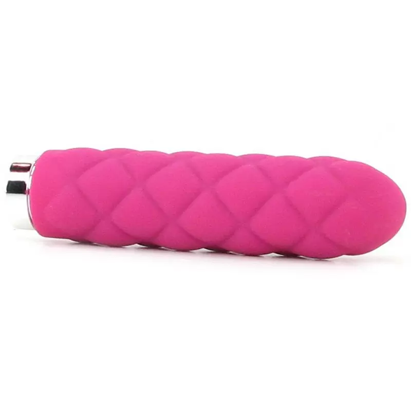 Мини вибромассажер с насадкой Charms Plush - Pink