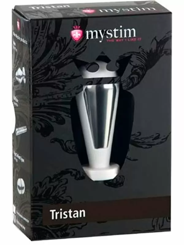 Анально-вагинальный зонд Mystim Tristan, для подключения к источнику импульсов, 13,5 см