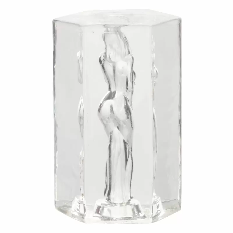 Оригинальный мастурбатор CRYSTAL с внутренним рельефом в виде женского тела, 9,5 см, ТПЕ, прозрачный