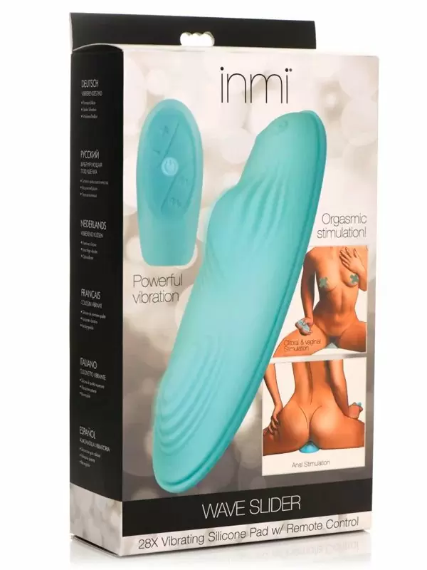 Компактная подушка-вибратор EDC Wave Slider, 24,1 см, 7 режимов, два бугорка, с пультом Д/У