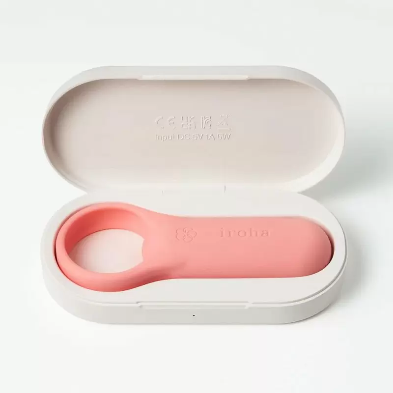 Эрекционное кольцо iroha paiRING+ Coral Pink с усиленной вибрацией