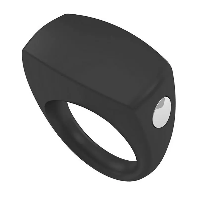 Эрекционное кольцо Ovo B6 с вибрацией – черный