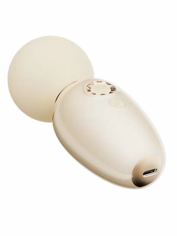 Компактный вибратор Zalo AVA, с функцией нагрева, 8,9 см, силикон, бежевый