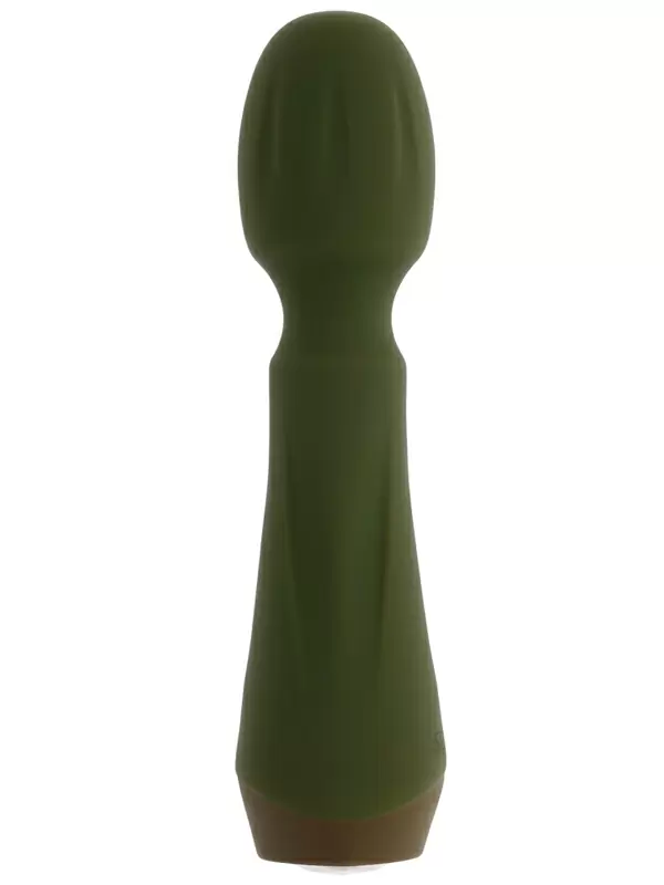 Компактный вибратор Evolved Heartfelt, 13,4 см, с кристаллом, 10 режимов, силикон, хаки