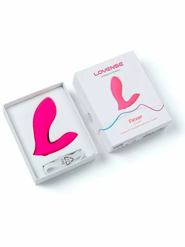 Носимый вибратор LOVENSE Flexer, для трусиков, 10,1 см, силикон, розовый