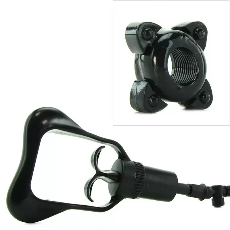 Мужская вакуумная помпа Perfect Touch с вибрацией - прозрачная