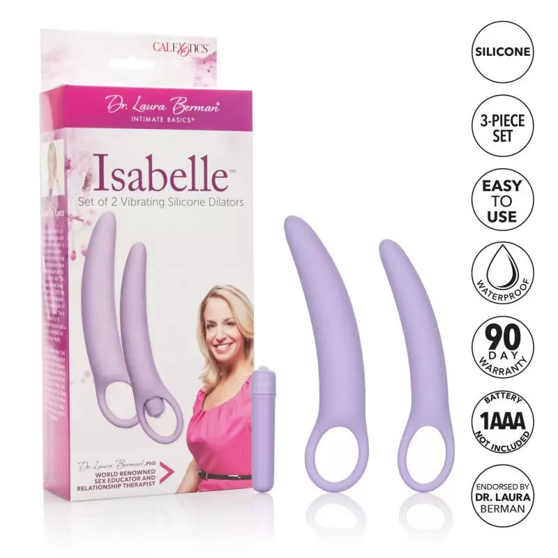 Набор силиконовых расширителей с вибрацией Dr. Laura Berman Isabelle – лавандовый