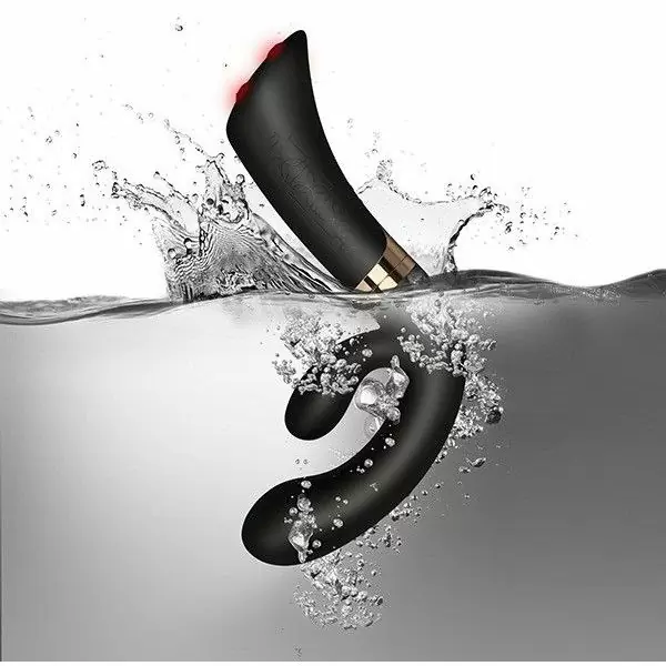 Черный вибратор-кролик Rocks Off Enigma. 7 режимов вибрации, силикон