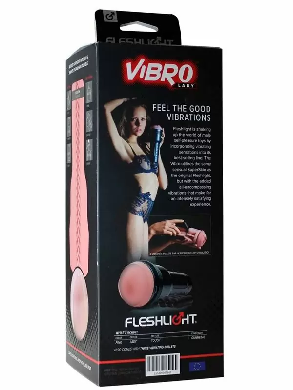 Реалистичный мастурбатор Fleshlight Pink Touch, вагина, 3 вибропули в комплекте, черный