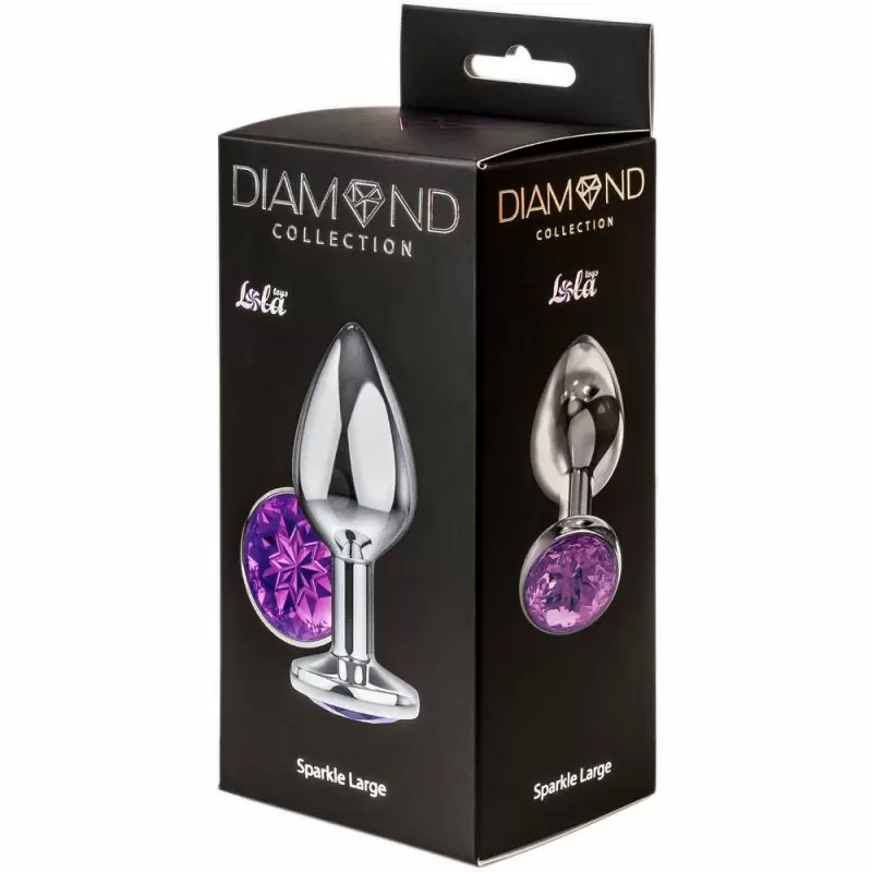 Анальная пробка Diamond Purple Sparkle Large 4010-05Lola