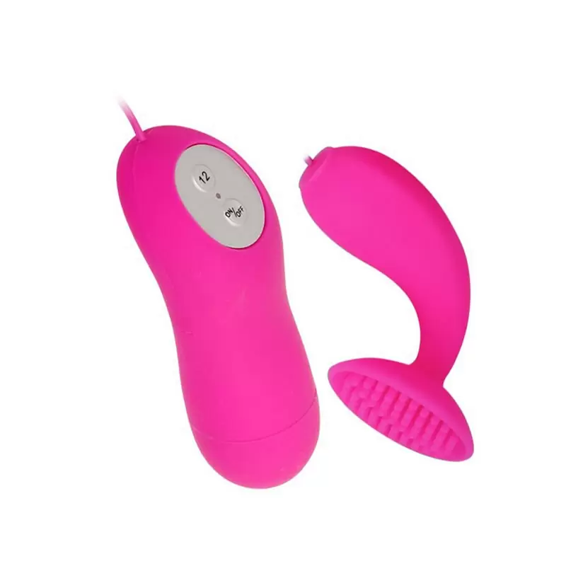 Вибростимулятор клитора Brady с проводным пультом управления – розовый