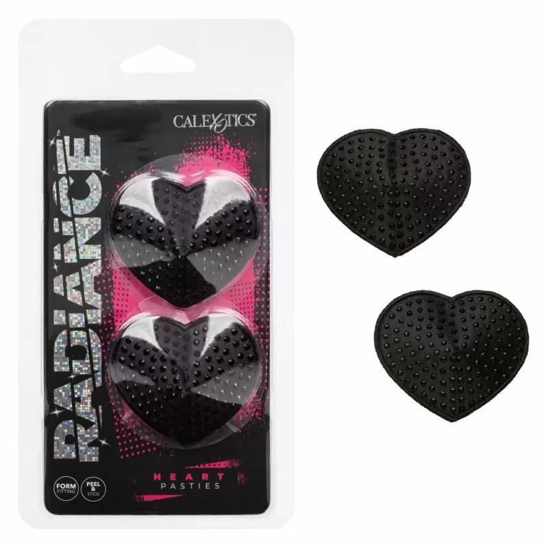 Элегантные пэстисы RADIANCE HEART GEM PASTIES, в форме сердечек, 5.7 см, черный
