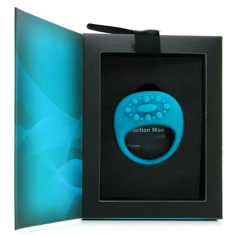 Перезаряжаемое вибро-кольцо Ela – голубое