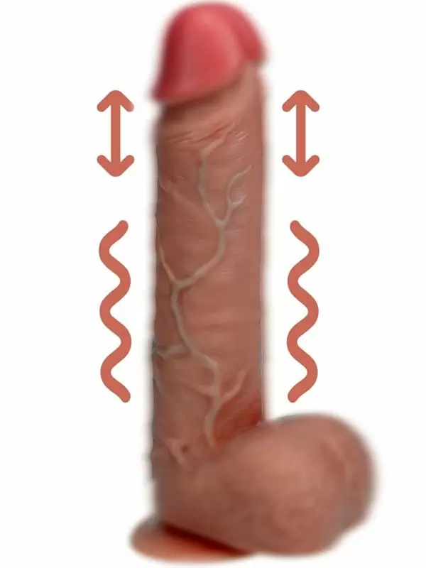 Фаллоимитатор RealRock Shots Toys, с функцией вибрации и пенетрации, 10 режимов