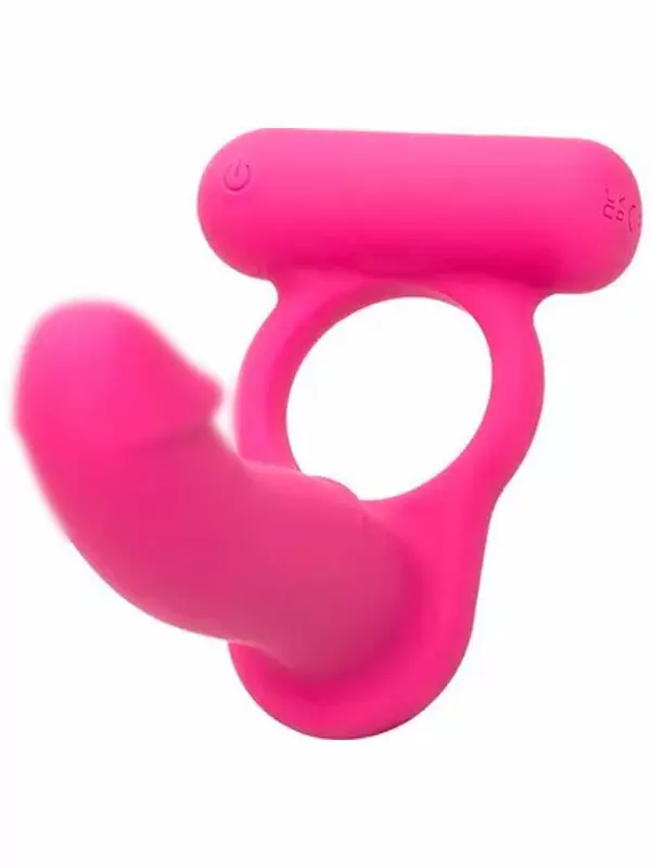 Перезаряжаемое эрекционное виброкольцо California Exotic Novelties Double Diver, для двойного проникновения, 12 режимов, силикон