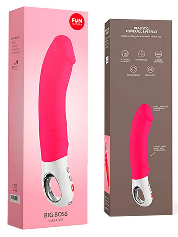 Крупный вибратор Fun Factory Big Boss G5, 12 режимов, размер XL, розовый