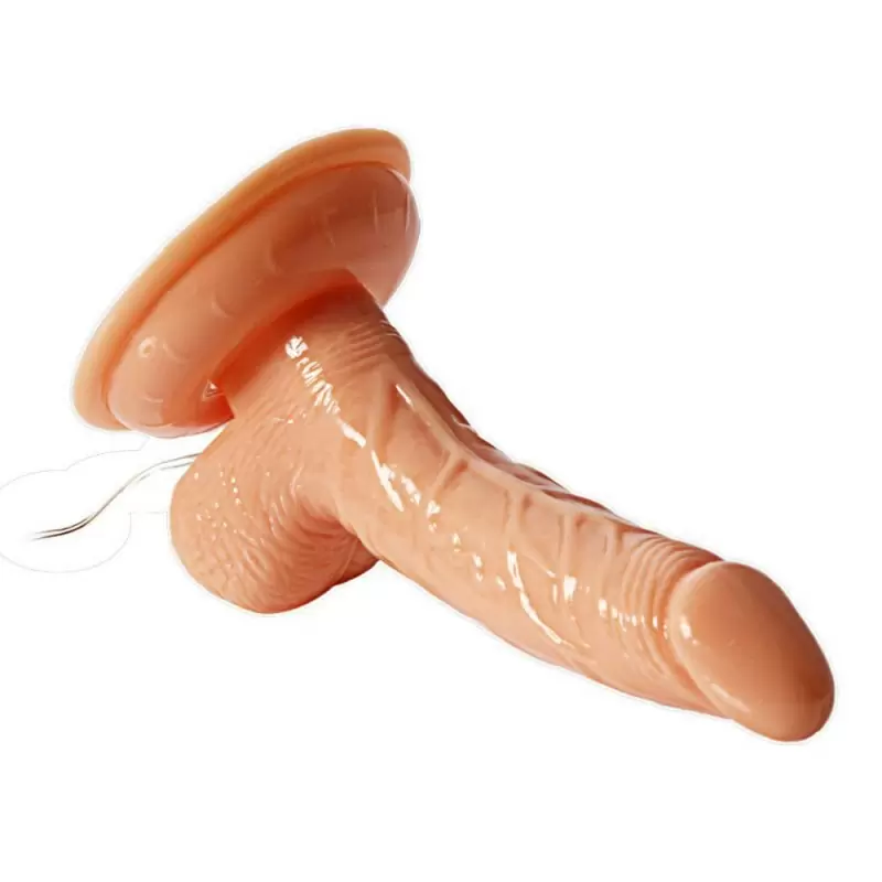 Реалистичный дилдо с ротацией на присоске Super Rota Dong – телесный